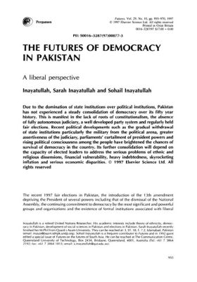  Constitutionalism and Democracy in Pakistan: A Historical Analysis - Decoding Power Dynamics through Historical Perspective